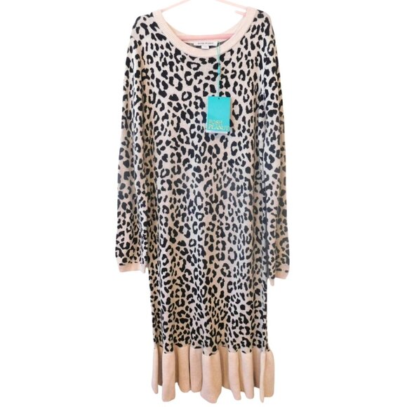 NWT Posh Peanut Girls Size 12 Leopard Print Layla Sweater Dress NEW - Picture 1 of 5